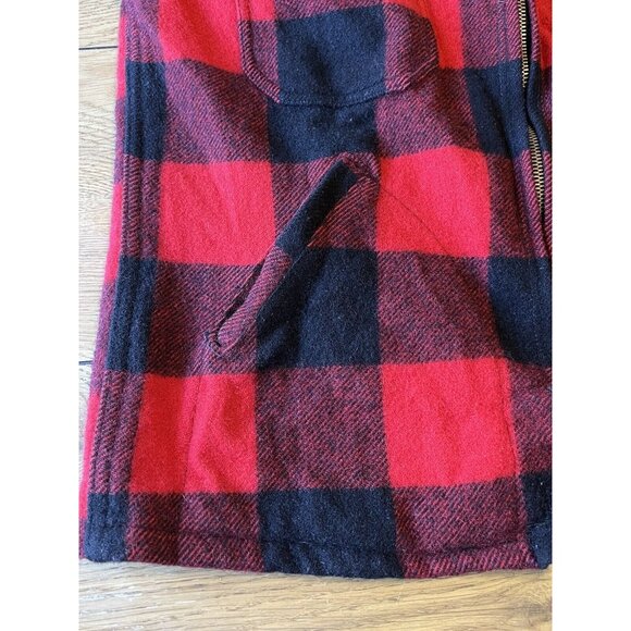 Woolrich Mackinaw Buffalo Plaid Wool Full Zip Hunting Jacket 124 - Men's Vintage - Picture 6 of 16